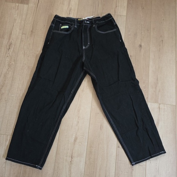 Empyre Other - Empyre Mens Black Relaxed Baggy Black Jeans Size 34 RN#116442